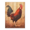 Ricki&Aposs Rugs 28 x 36 in. Colorful Rooster Inside & Outside Cedar Wall Art RI896456